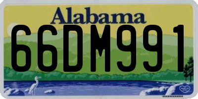 AL license plate 66DM991