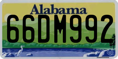 AL license plate 66DM992