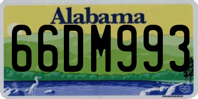 AL license plate 66DM993