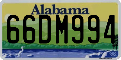 AL license plate 66DM994