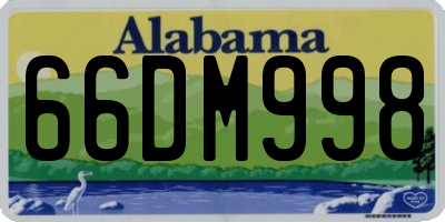 AL license plate 66DM998