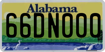 AL license plate 66DN000