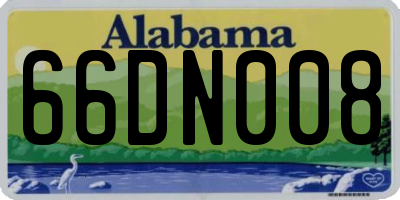 AL license plate 66DN008