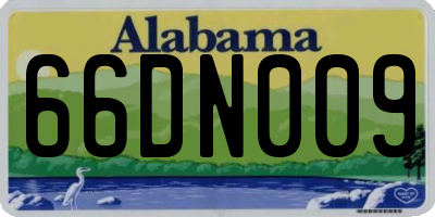 AL license plate 66DN009