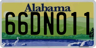 AL license plate 66DN011