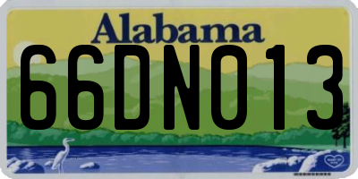 AL license plate 66DN013