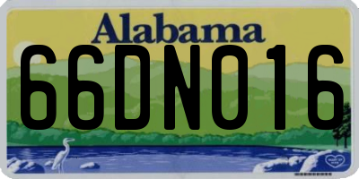 AL license plate 66DN016