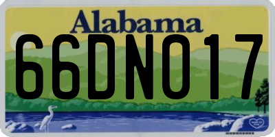 AL license plate 66DN017