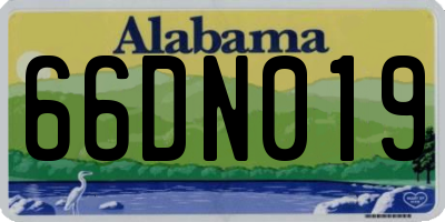 AL license plate 66DN019