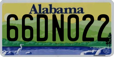 AL license plate 66DN022