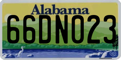 AL license plate 66DN023