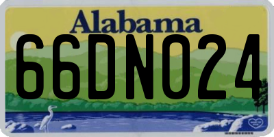 AL license plate 66DN024
