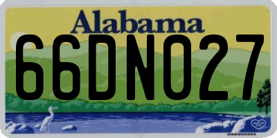 AL license plate 66DN027