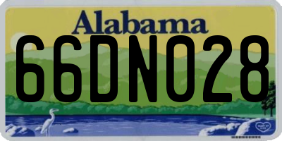 AL license plate 66DN028