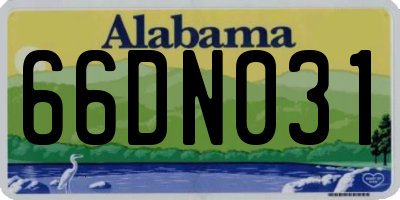 AL license plate 66DN031