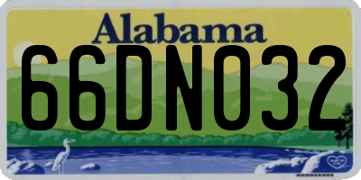 AL license plate 66DN032