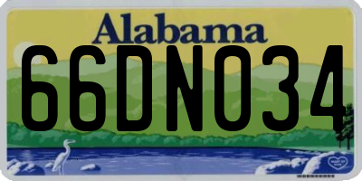 AL license plate 66DN034
