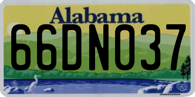 AL license plate 66DN037