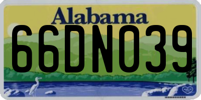 AL license plate 66DN039