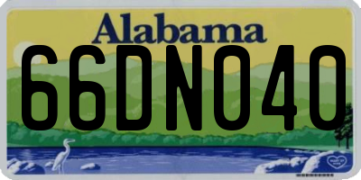 AL license plate 66DN040
