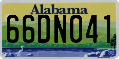 AL license plate 66DN041