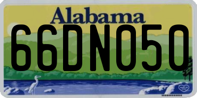AL license plate 66DN050