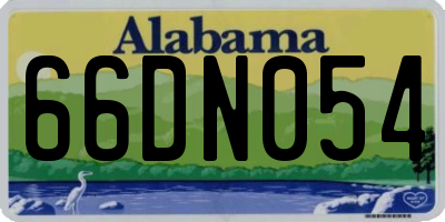 AL license plate 66DN054