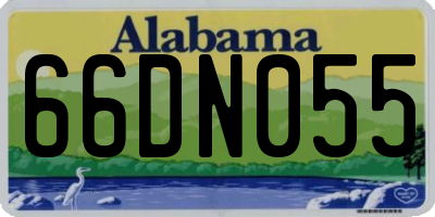 AL license plate 66DN055