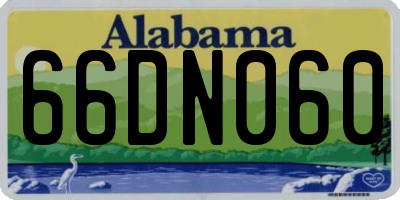 AL license plate 66DN060
