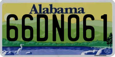 AL license plate 66DN061