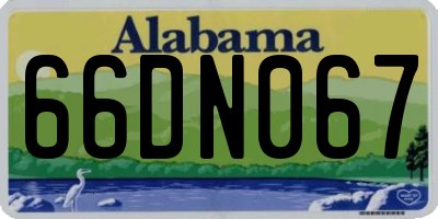 AL license plate 66DN067