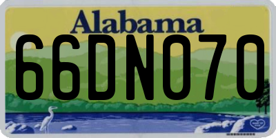 AL license plate 66DN070