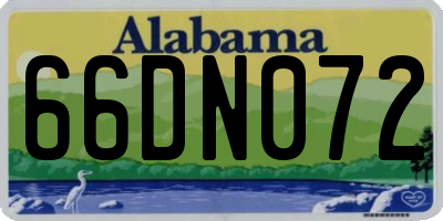 AL license plate 66DN072