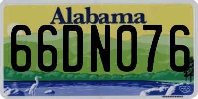 AL license plate 66DN076