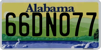 AL license plate 66DN077