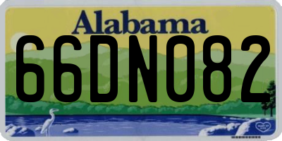 AL license plate 66DN082