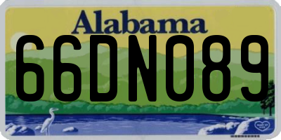 AL license plate 66DN089