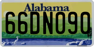 AL license plate 66DN090