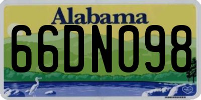 AL license plate 66DN098