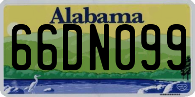 AL license plate 66DN099