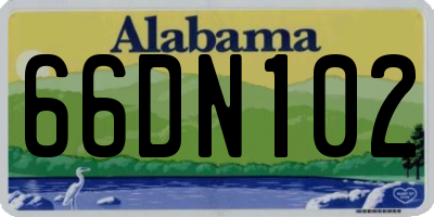 AL license plate 66DN102