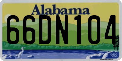 AL license plate 66DN104