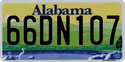 AL license plate 66DN107