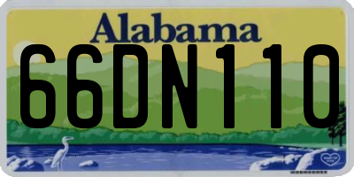 AL license plate 66DN110