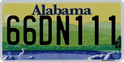 AL license plate 66DN111