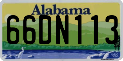 AL license plate 66DN113