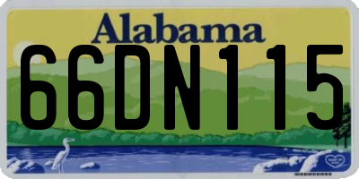 AL license plate 66DN115