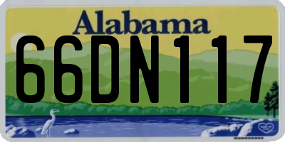 AL license plate 66DN117