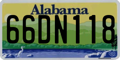 AL license plate 66DN118