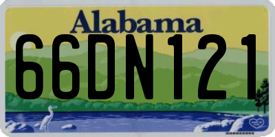 AL license plate 66DN121